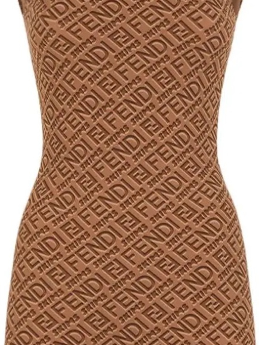 Fendi Skims Brown All-Over Logo Zip-Front Sweatshirt